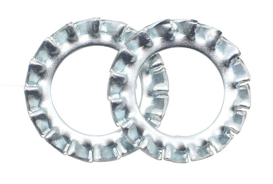 Zinc Plating Toothed Lock Washer Types A DIN6797 65Mn With External Teeth