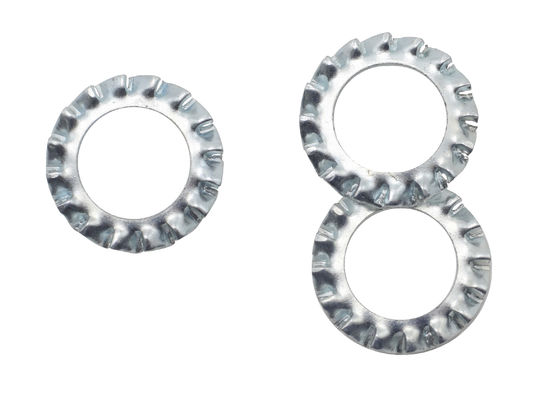 Zinc Plating Toothed Lock Washer Types A DIN6797 65Mn With External Teeth
