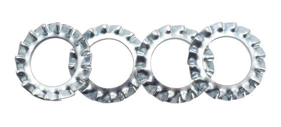 Zinc Plating Toothed Lock Washer Types A DIN6797 65Mn With External Teeth