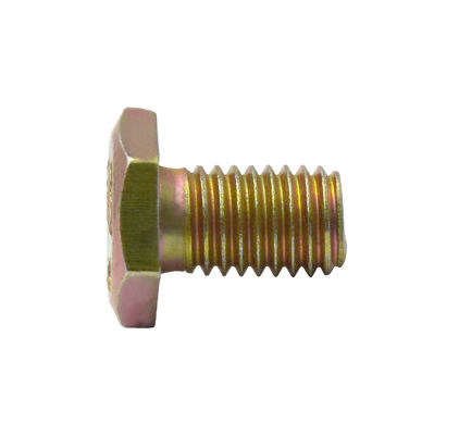 Thin Hexagon Head Bolt Carbon Steel Full / Half Threaded Yellow Galvanization M10*16
