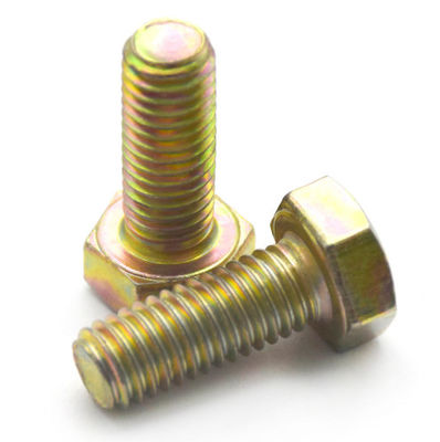 DIN961 EN ISO8676 Zinc Plated Hexagon Head Bolts Grade 4.8 / 6.8 / 8.8 With Fine Pitch Thread