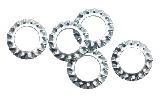 Zinc Plating Toothed Lock Washer Types A DIN6797 65Mn With External Teeth