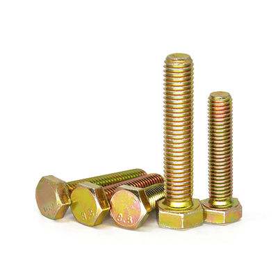 DIN933 ISO4017 EN24017 Hexagon Head Bolts Full Thread Zinc Carbon Steel / Alloy Steel