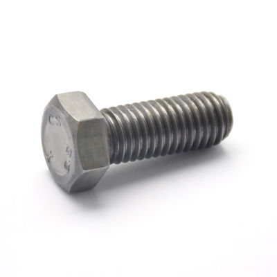 Hexagon Head Full Thread Bolts Plain Natural Color DIN933 ISO4017 EN24017
